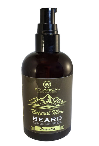 Natural Man Beard Oil 4oz All Natural Unscented (No Added Fragrance) Beard Conditioner